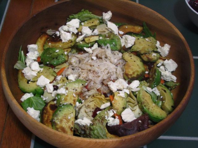 Final Fried Avacado Dungeness Crab Salad