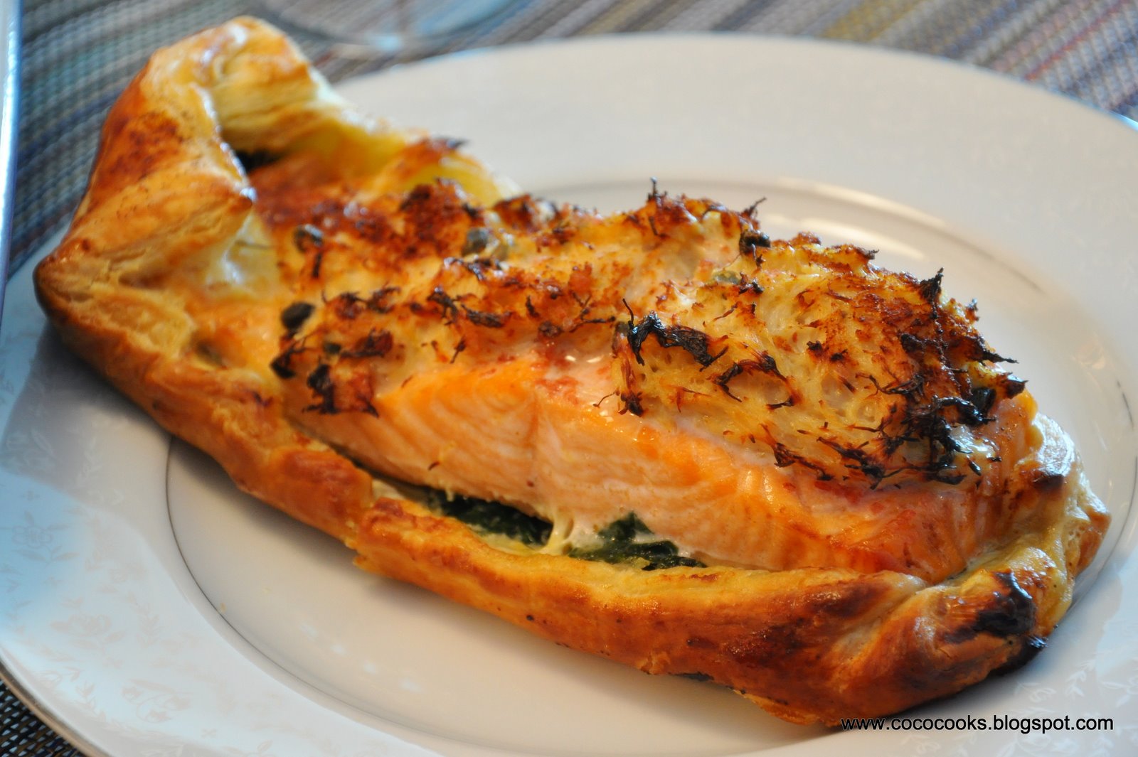 Glamah's Dungeness Crab, Spinach and Salmon En Croute Image